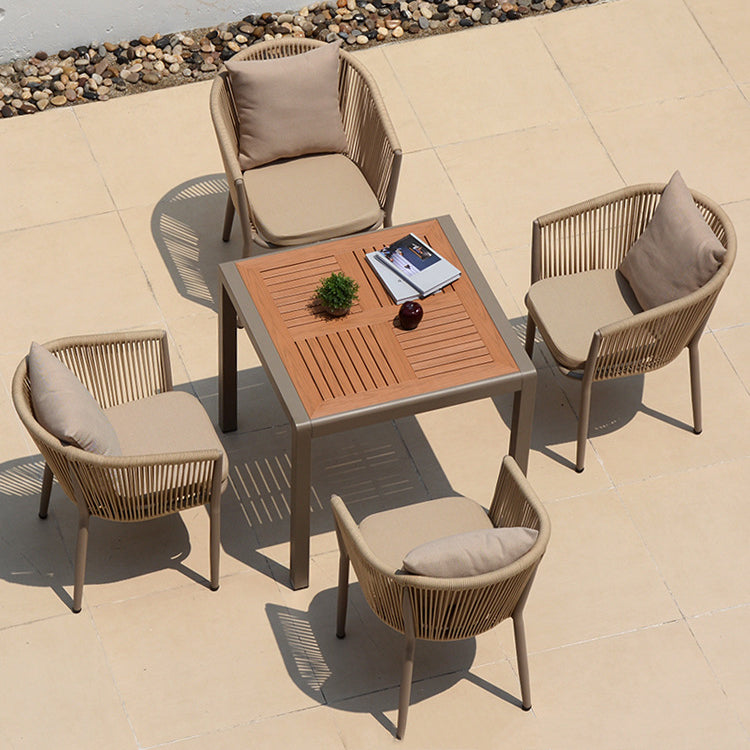 Bohemian Style 1/4/5/7 Pieces Dining Set Stone Dining Table Set for Outdoor