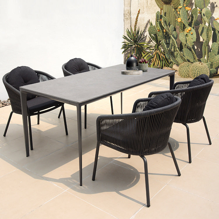 Bohemian 1/4/5 Pieces Dining Set Stone Dining Table Set for Outdoor