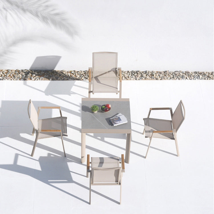Bohemian 1/4/5/7 Pieces Dining Set Stone Dining Table Set for Outdoor