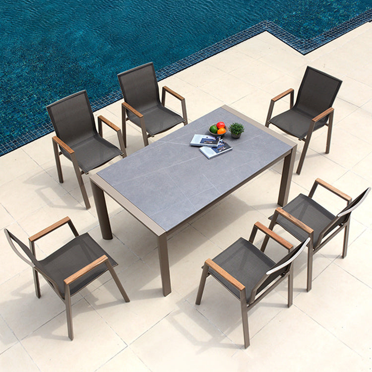 Bohemian Style 1/4/5/7 Pieces Dining Set Stone Dining Table Set