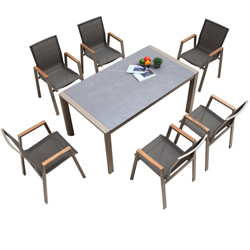 Bohemian Style 1/4/5/7 Pieces Dining Set Stone Dining Table Set