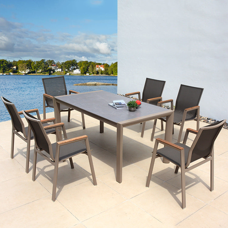 Bohemian Style 1/4/5/7 Pieces Dining Set Stone Dining Table Set