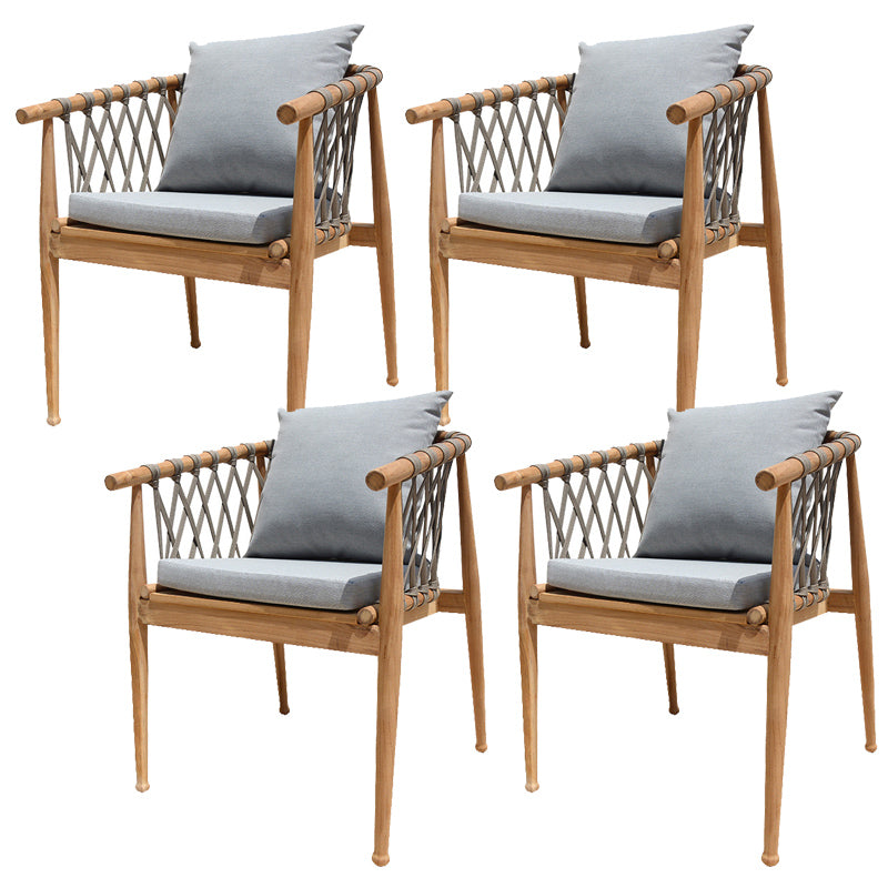 Bohemian Style Dining Set 1/4/5 Pieces Wood Dining Table Set for Patio