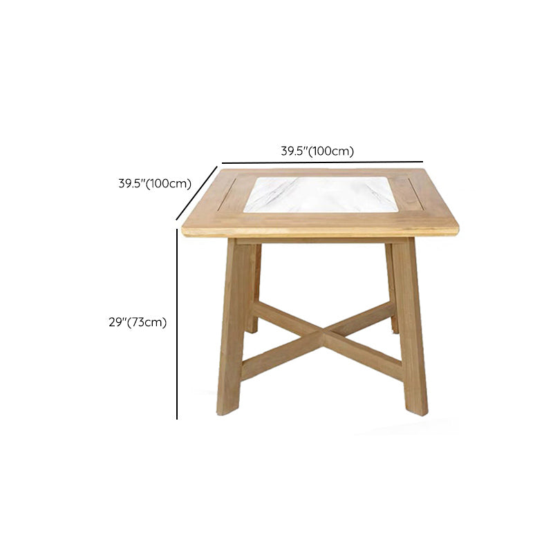 Bohemian Style Dining Set 1/4/5 Pieces Wood Dining Table Set for Patio