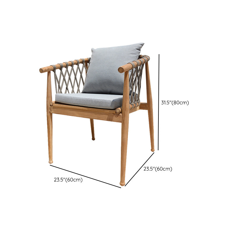 Bohemian Style Dining Set 1/4/5 Pieces Wood Dining Table Set for Patio