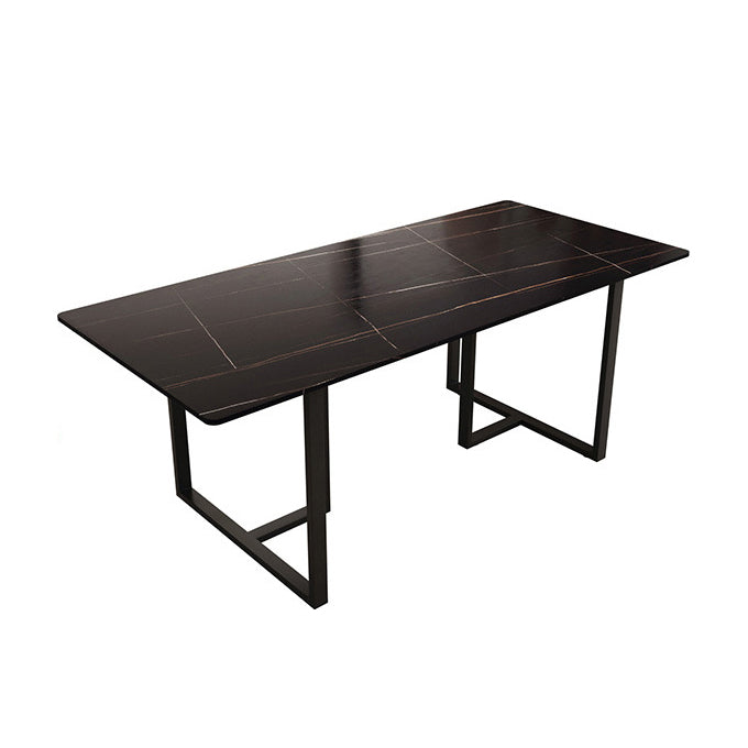 Contemporary Office Desk Rectangular Secretary Desk with Metal Legs