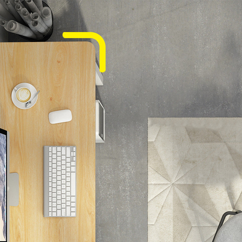 Rectangular Wood Office Desk Bedroom Writing Desk with Metal Legs
