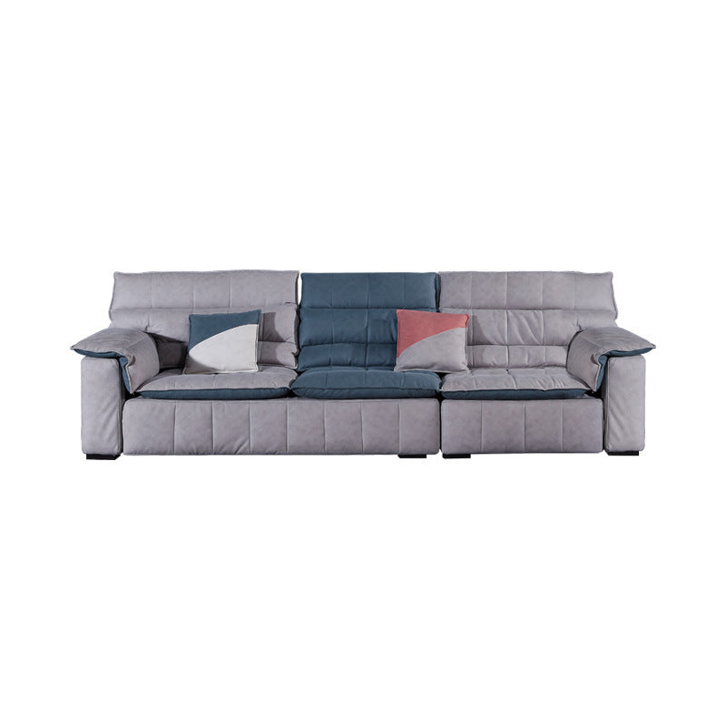 Scandinavian Gray 3/4-seat Sectional Pillow Top Arm Sectional Sofa