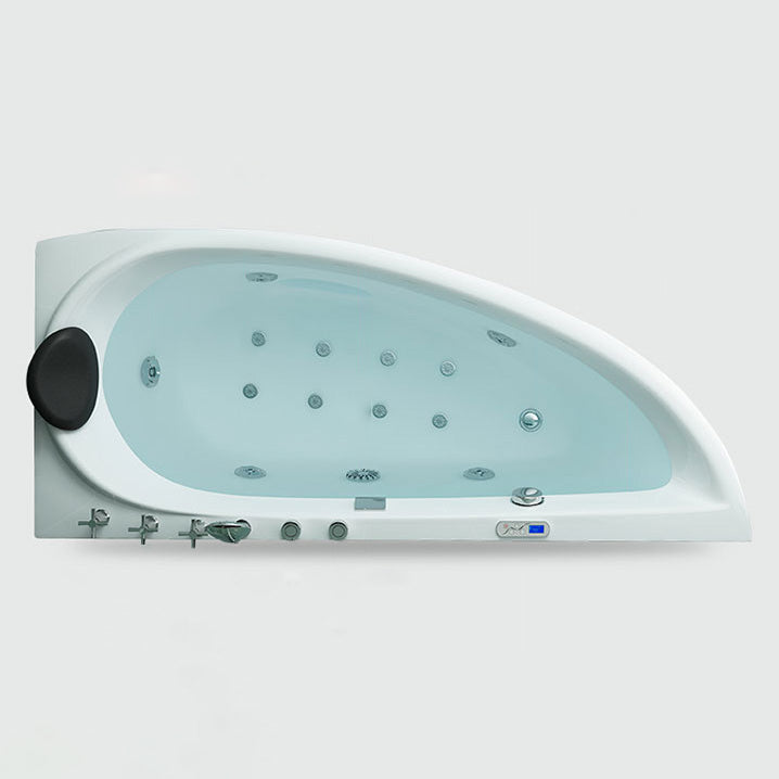 Free Form Bathroom Soaking Bathtub Back to Wall with Drain Tub