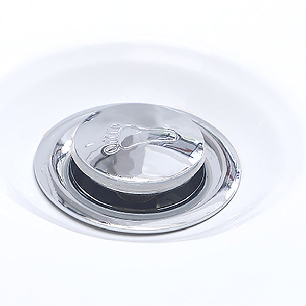 Freestanding Soaking Bathtub White Center Drain Acrylic Bath Tub