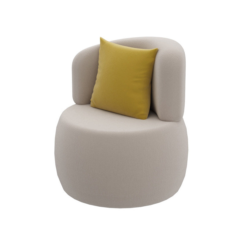 Contemporary White/Grey Sofa with Tight Back Curved Sofa for Apartment