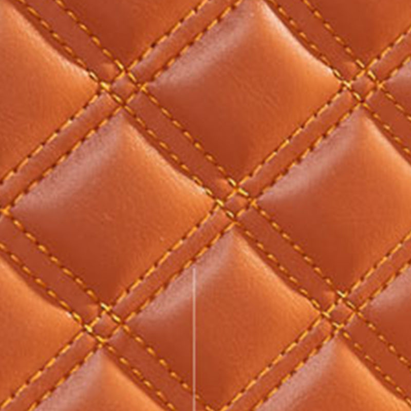 Glam Pouf Ottoman Genuine Leather Upholstered Solid Color Square Ottoman