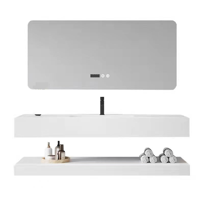 Contemporary Vanity Sink White Bathroom Vanity Cabinet with Mirror