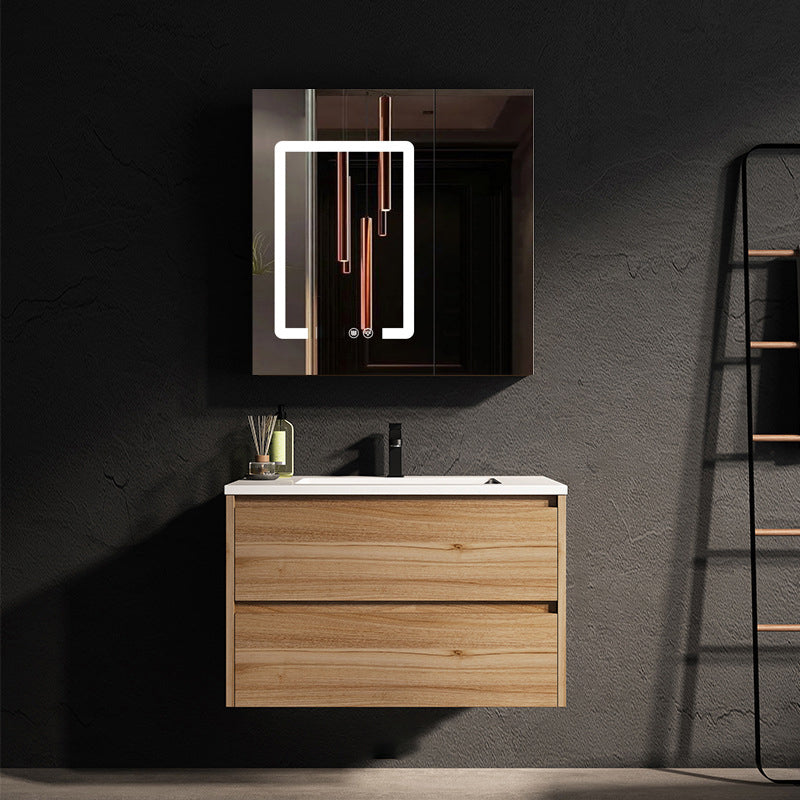 Modern Bathroom Sink Vanity Solid Color Vanity Cabinet with Mirror