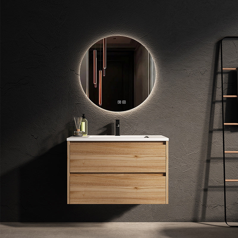 Modern Bathroom Sink Vanity Solid Color Vanity Cabinet with Mirror