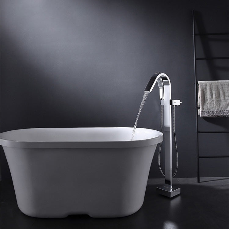Modern Free Standing Tub Filler Faucet Copper Freestanding Tub Filler Trim