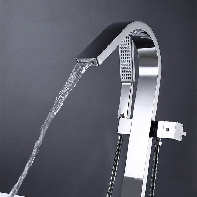 Modern Free Standing Tub Filler Faucet Copper Freestanding Tub Filler Trim