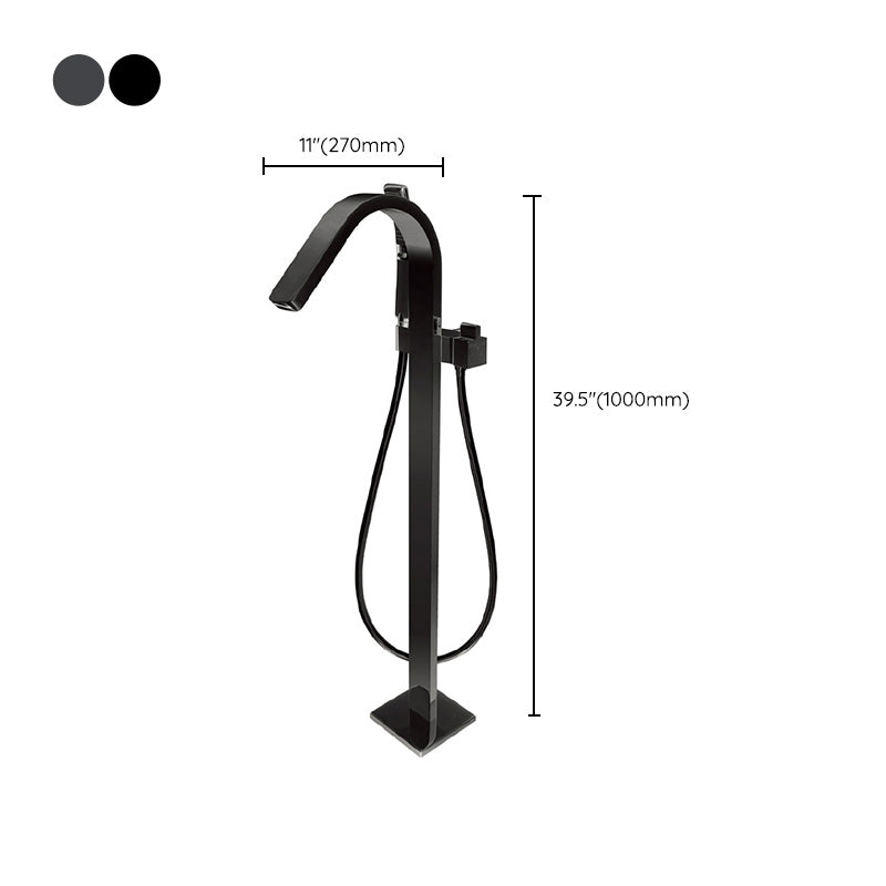 Modern Free Standing Tub Filler Faucet Copper Freestanding Tub Filler Trim