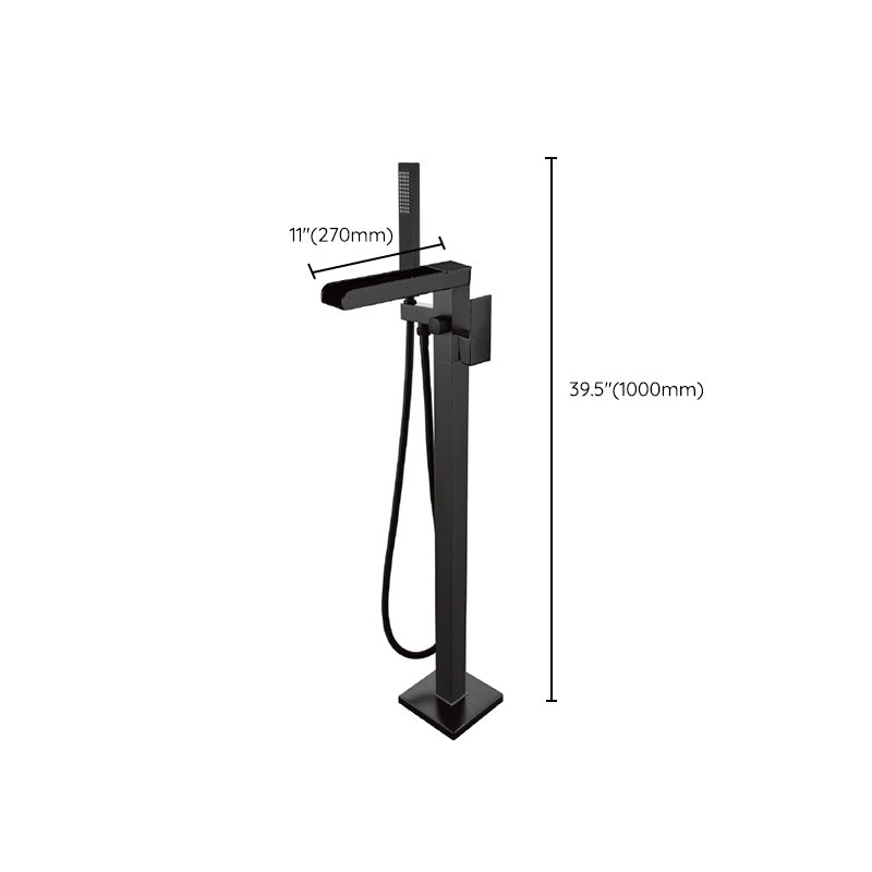 Modern Free Standing Tub Filler Faucet Copper Freestanding Tub Filler Trim