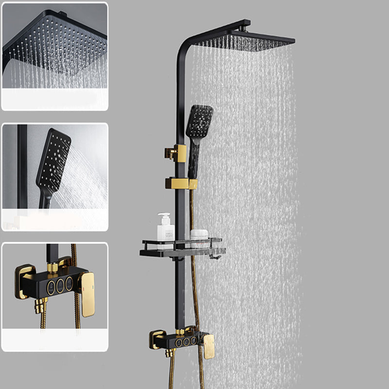 Modern Shower System Slide Bar Handheld Shower Head Wall Mounted Shower Set