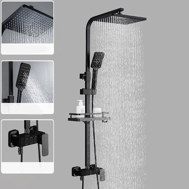 Modern Shower System Slide Bar Handheld Shower Head Wall Mounted Shower Set