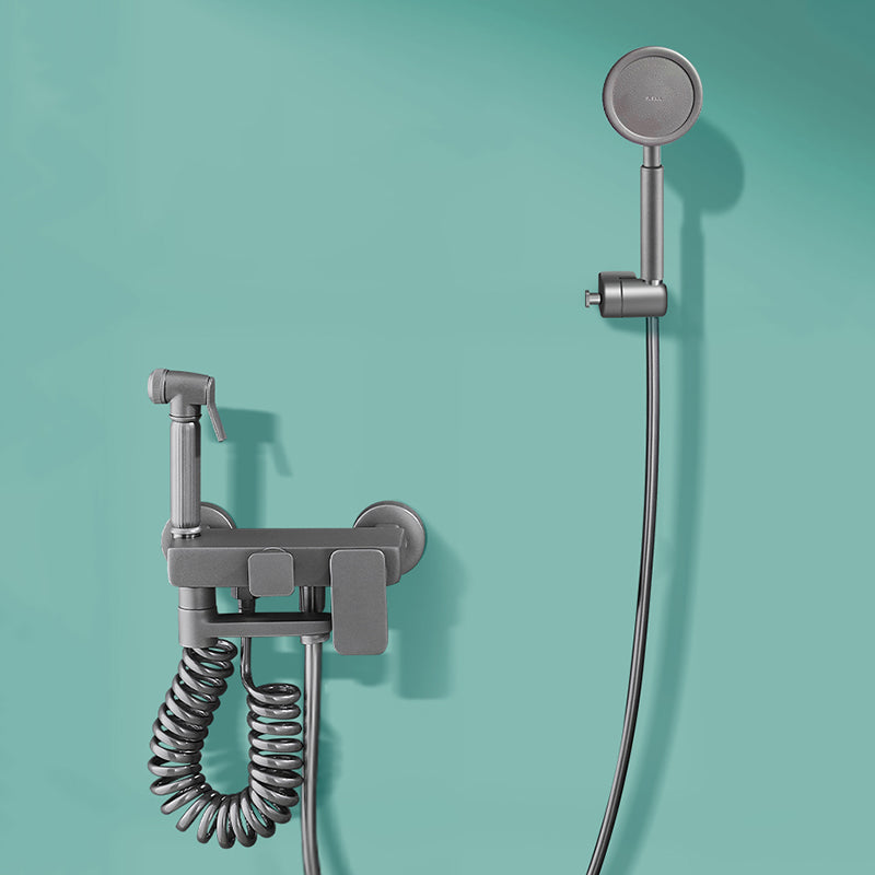 Contemporary Shower System Dual Shower Head Thermostatic Wall Mounted Shower Set