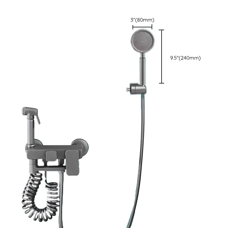 Contemporary Shower System Dual Shower Head Thermostatic Wall Mounted Shower Set