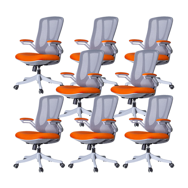 Modern Ergonomic Mesh Task Chair Mid Back Padded Arms Swivel Chair