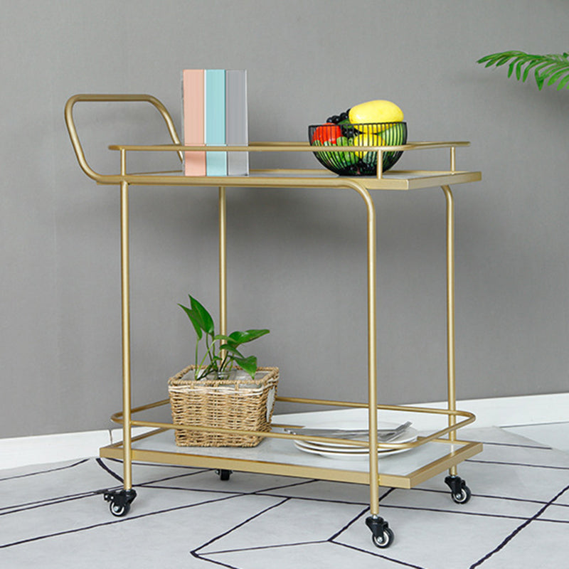 34.65" High Modern Style Prep Table Rolling Metal Prep Table for Kitchen