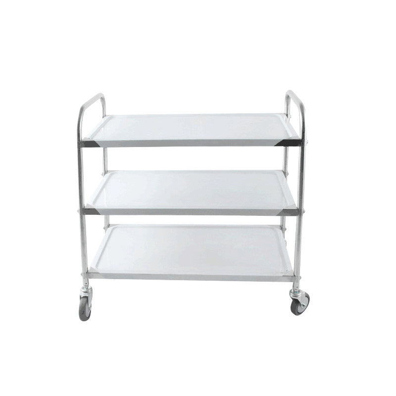 Modern Stainless Steel Prep Table Rectangular Rolling Prep Table for Dining Room