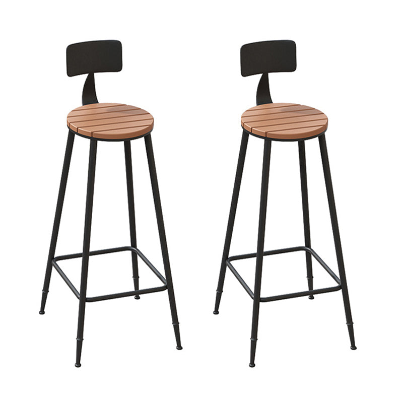 Brown Rectangle Bar Table with Metal Base 1/5 Pieces Industrial Manufactured Wood Pub Set