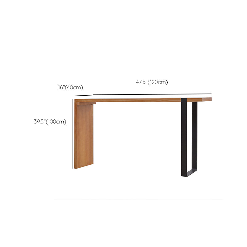 Industrial Style 1/2 Pieces Bar Table Set Rectangle Bar Table with Wooden Stools