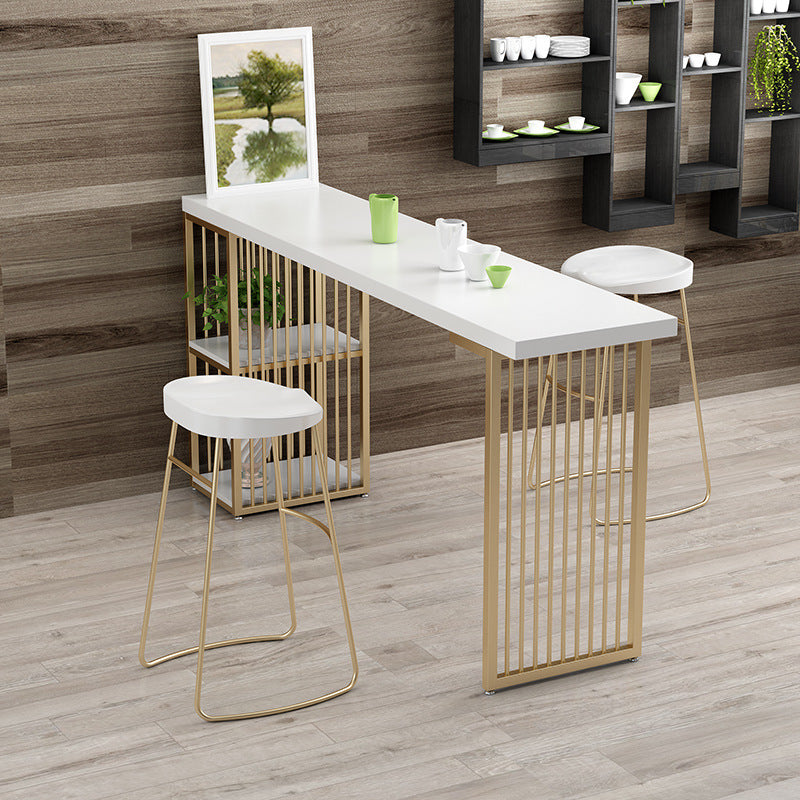 Solid Wood Bar Stool and Table Set 1/2/3 Pieces Rectangular Rectangular