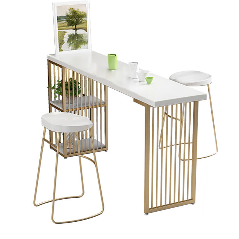 Solid Wood Bar Stool and Table Set 1/2/3 Pieces Rectangular Rectangular