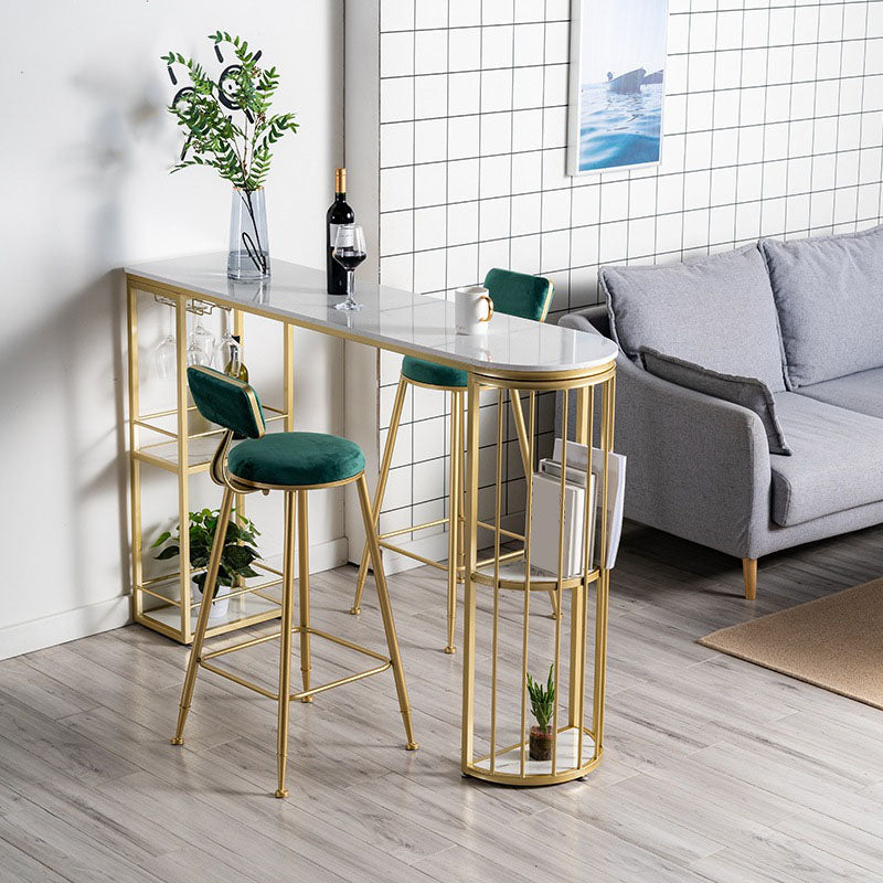 Free Form Bar Table Set 1/3 Pcs Stone Bar Table and Armless Stools