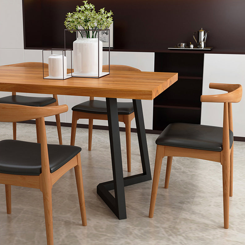 1/2/5/7 Pieces Dinette Set Industrial Solid Wood Dining Table with Wooden Chairs