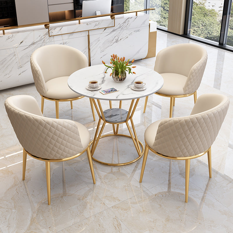 Modern Style Dining Set with Padded Chairs 1/2/5 Pieces Dinette Set for Home