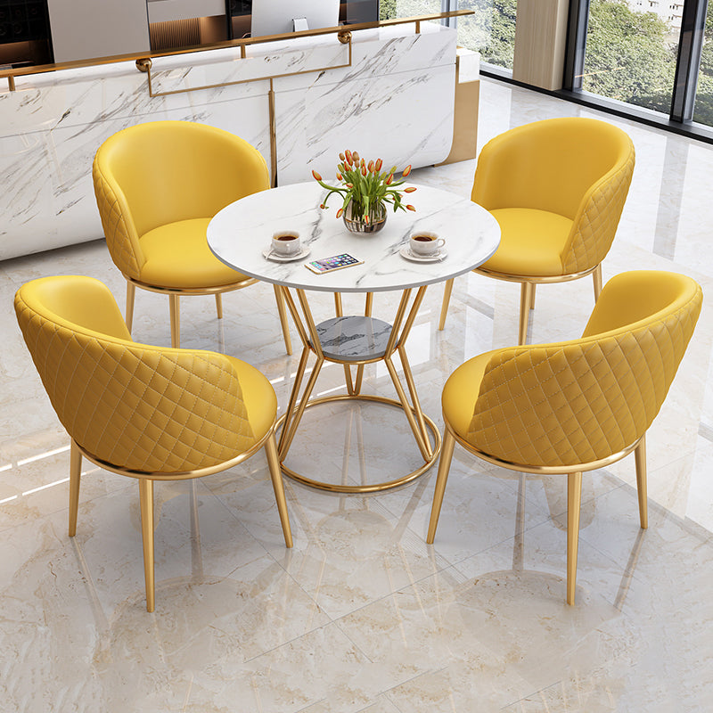 Modern Style Dining Set with Padded Chairs 1/2/5 Pieces Dinette Set for Home