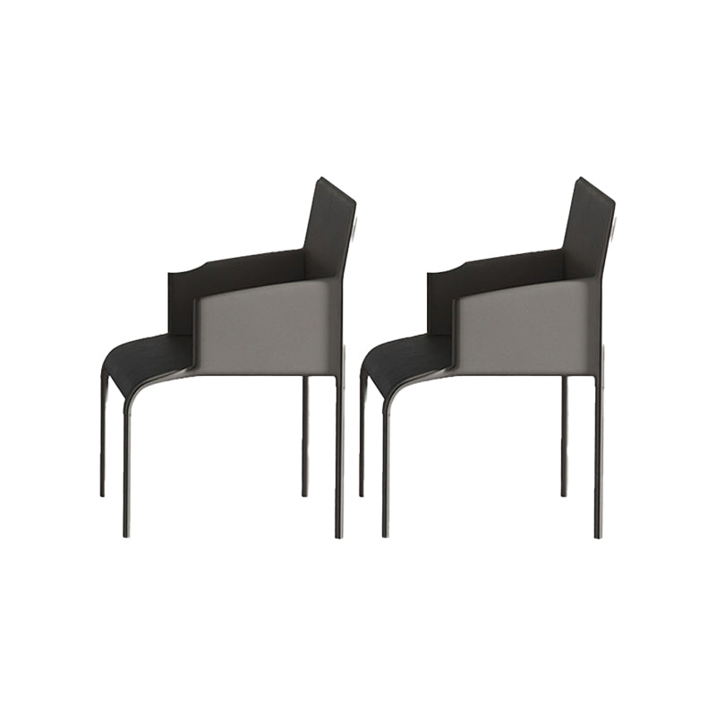 Glam Dinette Set with Leather Chairs 1/2/3 Pieces Glossy White Dining Table Set