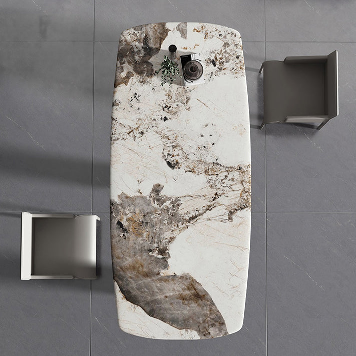 Glam Dinette Set with Leather Chairs 1/2/3 Pieces Glossy White Dining Table Set