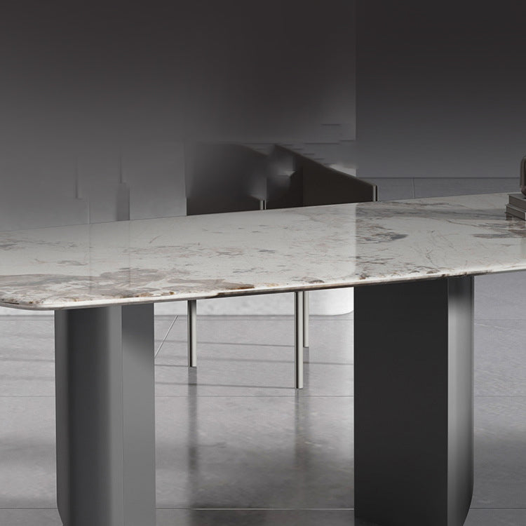 Glam Dinette Set with Leather Chairs 1/2/3 Pieces Glossy White Dining Table Set