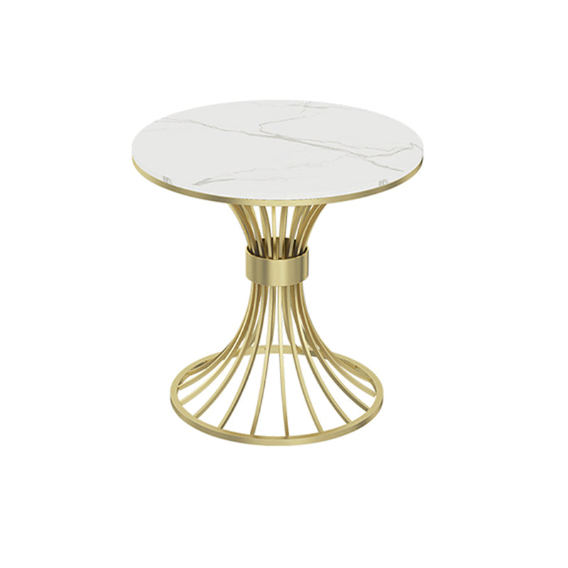 Contemporary Marble Top Dining Table Set 1/3/4/5 Pieces Round Dinette Set