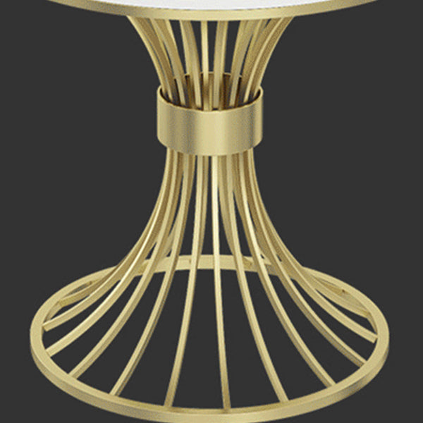 Contemporary Marble Top Dining Table Set 1/3/4/5 Pieces Round Dinette Set