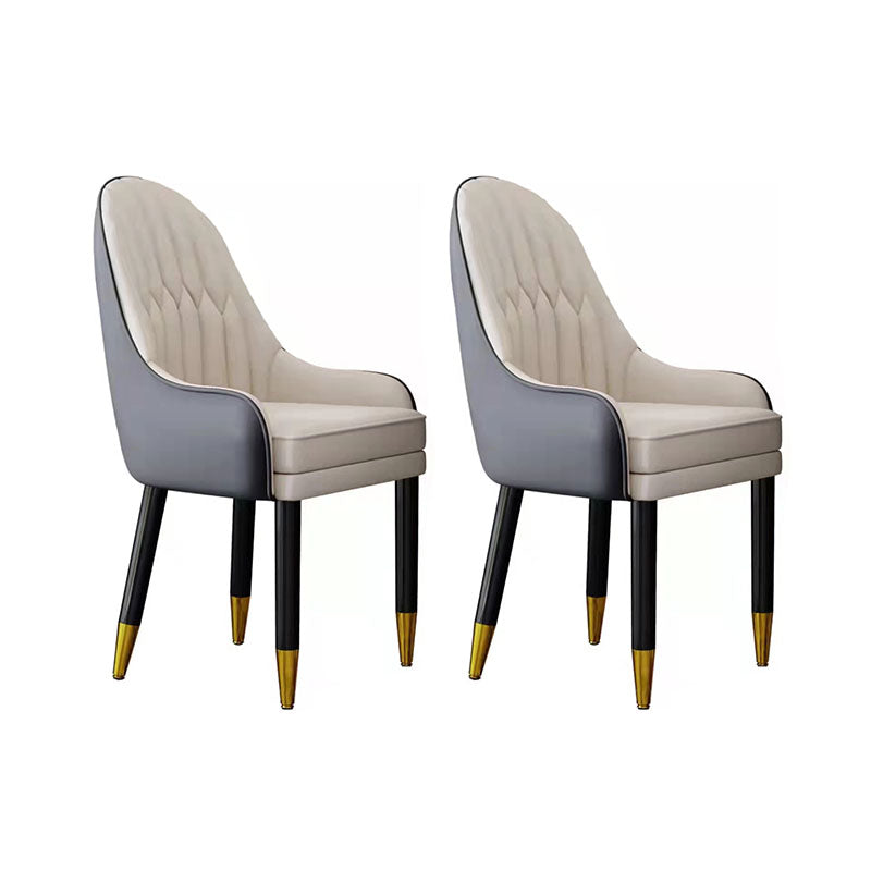 Contemporary Marble Dining Set 1/2/4/5 Pieces Round Dining Table Set with Padded Chairs