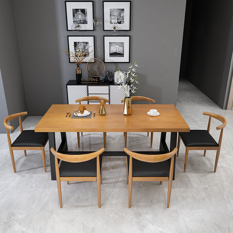 Traditional 1/7 Pieces Dining Set Rectangle Wood Dining Table Set for Dining Room