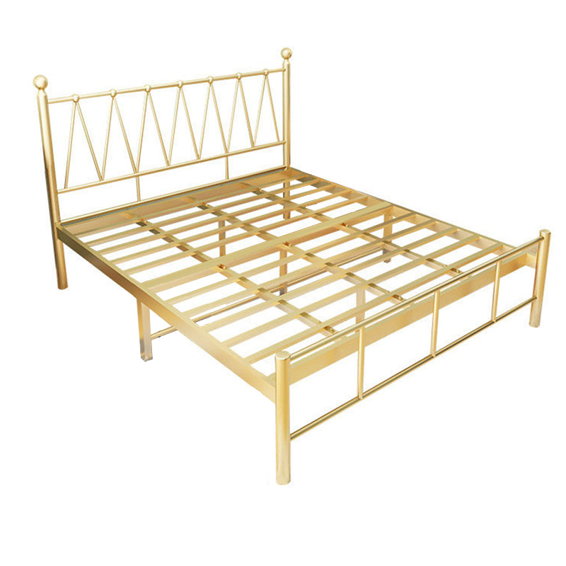 Contemporary Metal Open-Frame Bed Wire-Grid Standard Bed with Metal Legs