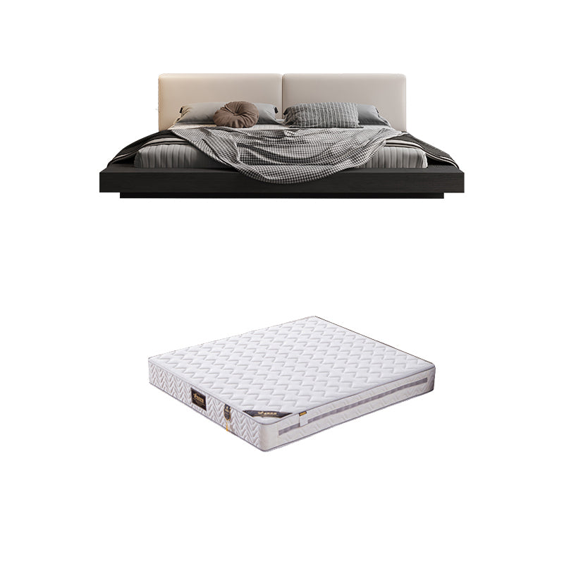 Lift Up Storage Bed Frame Mid-Century Modern Standard Bed with Upholstered Headboard