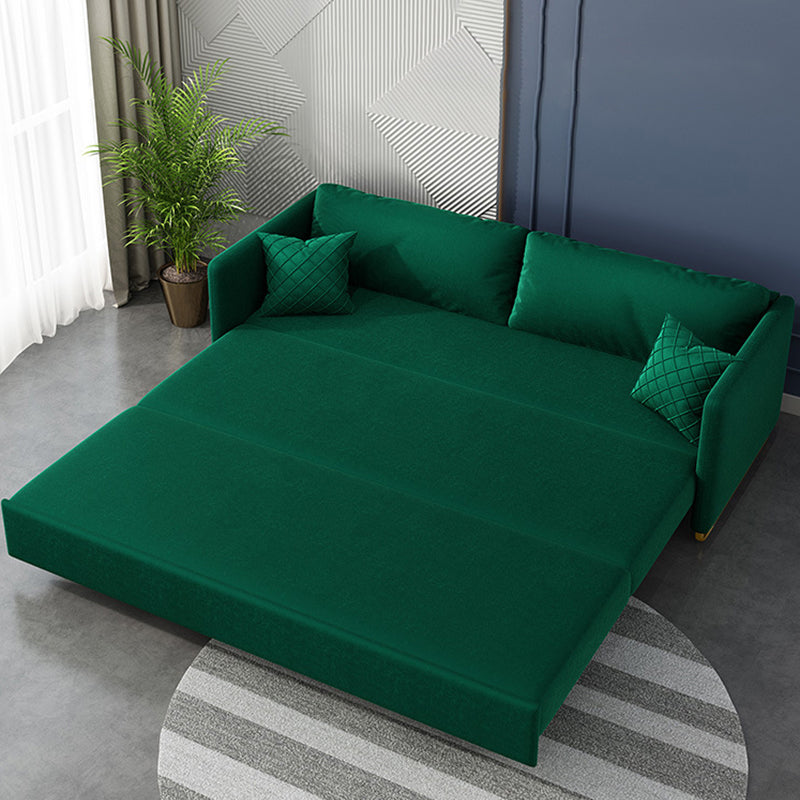 31.49" Wide Velvet Sleeper Sofa Glam Foldable Sofa Bed with Cushion Back