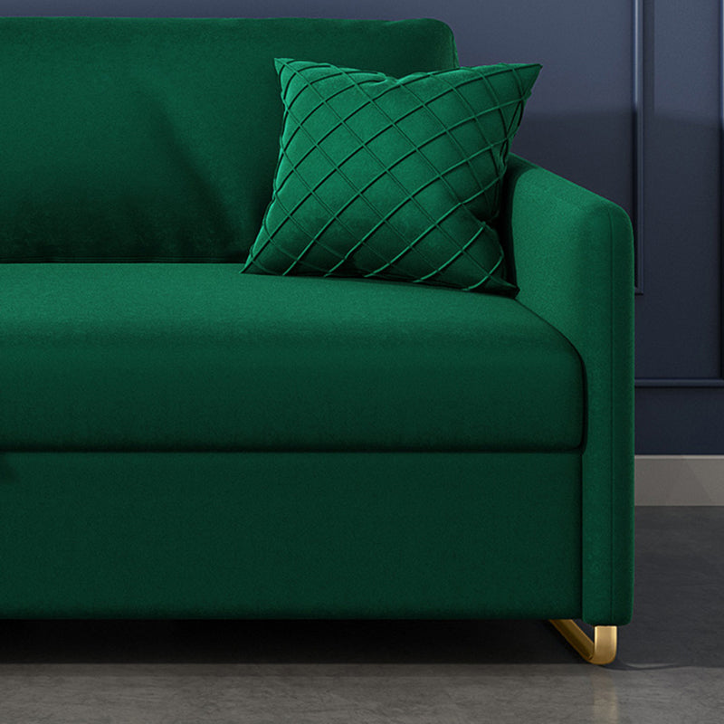 31.49" Wide Velvet Sleeper Sofa Glam Foldable Sofa Bed with Cushion Back