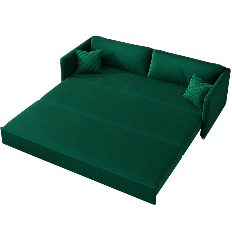 31.49" Wide Velvet Sleeper Sofa Glam Foldable Sofa Bed with Cushion Back